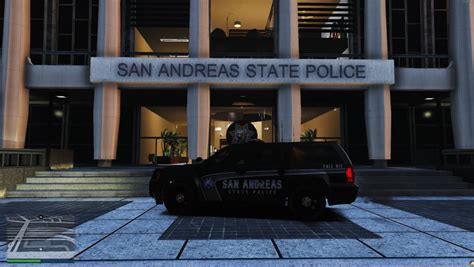 This mod adds a San Andreas Highway Patrol interior to the La Mesa police station, along with retexturing the outside with SAHP Text and logos. . Fivem san andreas state police mlo